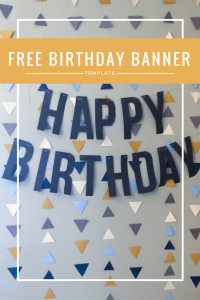 Rustic Paper Airplane Party | FREE printable "Happy Birthday" banner template