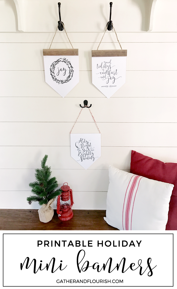 Gather & Flourish | FREE Holiday Mini Banners Printable! 