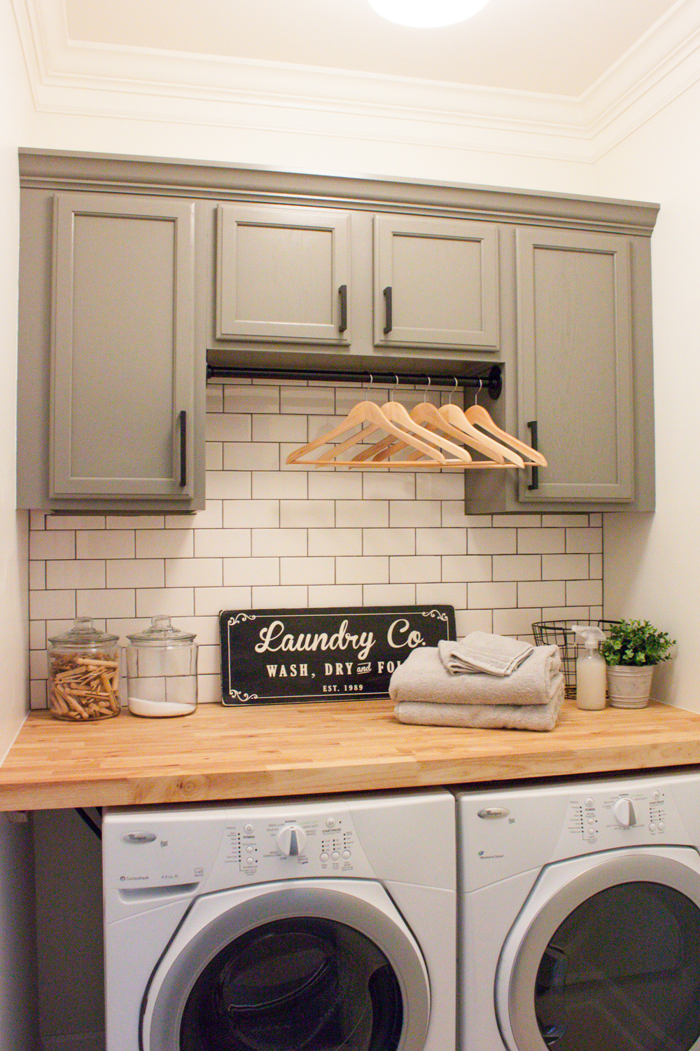 Modern Farmhouse Laundry Room Reveal | ORC Week 6 - Gather and Flourish
