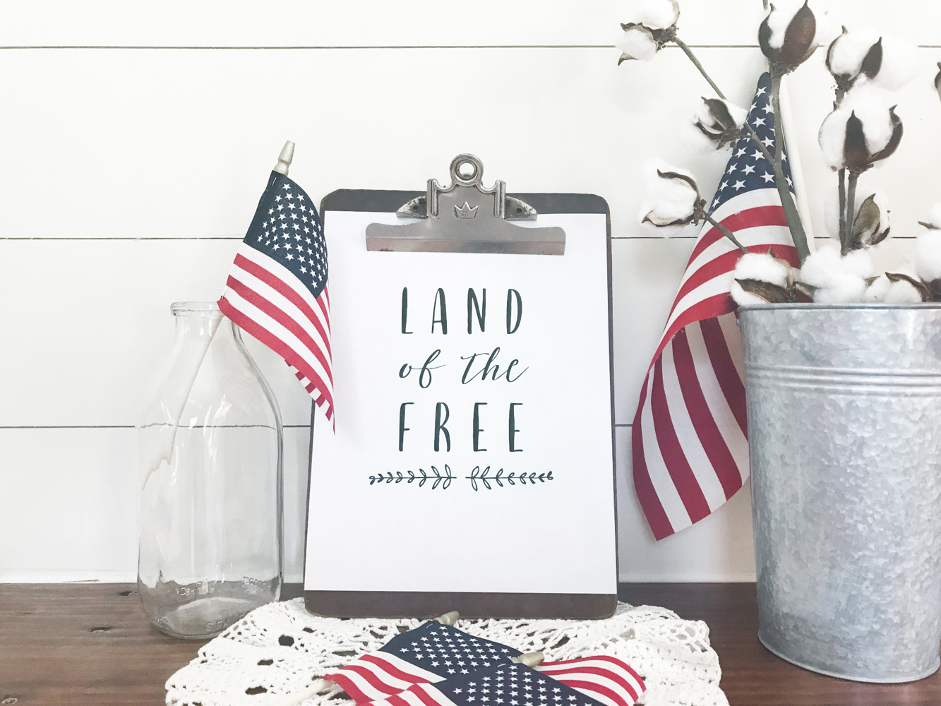 Free Land of the Free Patriotic Printable! FREE patriotic Fourth of July printable!