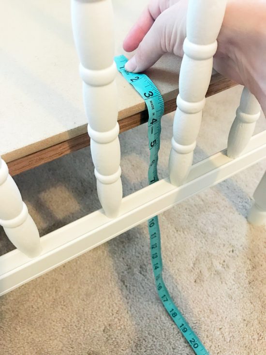 DIY No Sew Drop Cloth Crib Skirt Gather and Flourish