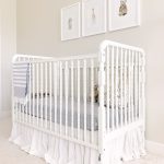 DIY No Sew Drop Cloth Crib Skirt