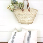 DIY No Sew Grain Sack Pillow Cover